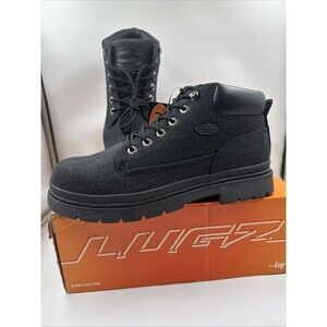 Lugz Mens Size 10.5 Drifter Peacoat Black Lace Up Casual Ankle Boots MDRPT-055
